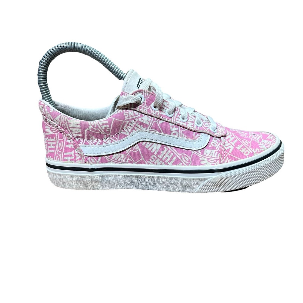 L59 Vans Off The Wall Old School Sneaker 500714 Pink Logo Low Cut Kids 2.5